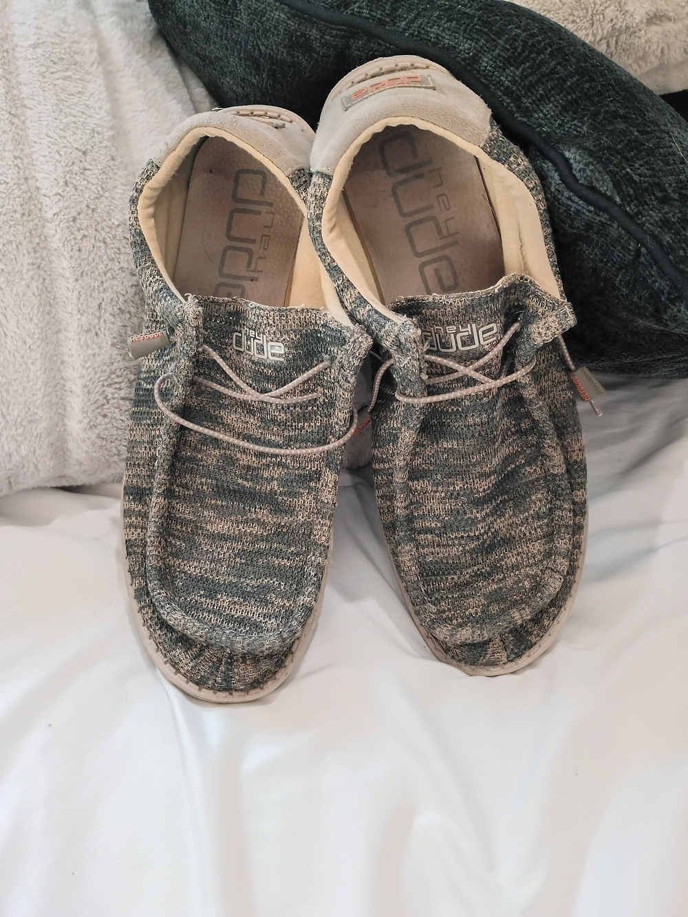 Hey Dude Wally Sox Woodland Camo Knit Slip-On Shoes Size 14